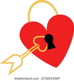 Rosa Valentinstag-Symbolelemente