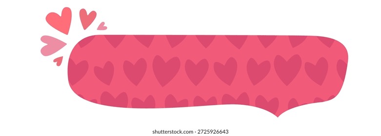 Pink Valentines dia balão de fala com corações. Cartaz de Dia dos Namorados, poster, layout de postagem de mídia social, fundo de teste, conjunto de modelos de design de banner quadrado.