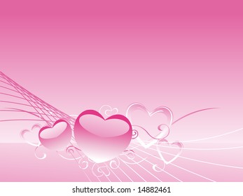 pink valentine's postcard to present your love
