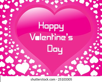 pink valentines shining heart, wallpaper