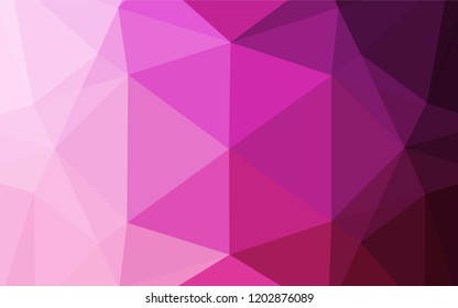 Pink vector abstract mosaic background. An elegant bright illustration with gradient. The polygonal design can be used for your web site.