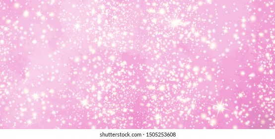 Pink vector background with galaxy stars. Shining colored illustration with bright astronomical stars. Pattern for astrology websites.