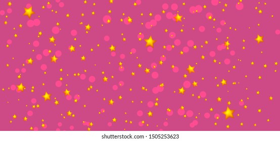 Pink vector background with galaxy stars. Shining colored illustration with bright astronomical stars. Pattern for astrology websites.
