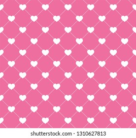 Pink vector background with heart.