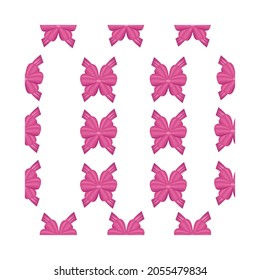 pink vector bow seamless pattern