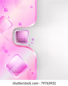 tarjeta de visita de vector rosa