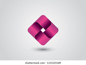 the pink vector can serve as a symbol for the logo
