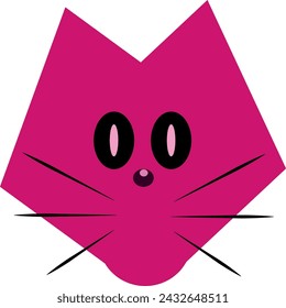 pink vector cat mustache vector EPS10