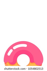 pink vector donut card 