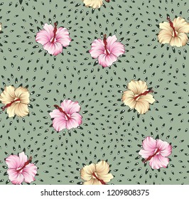 pink vector flowers on Texture background