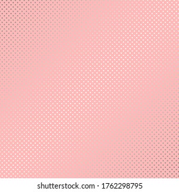 Pink vector halftone background. Digital diagonal gradient. Abstract backdrop with circles, point, dots. Dotted pattern. Futuristic panel Vector illustration.