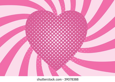  corazón vectorial rosa con rayas