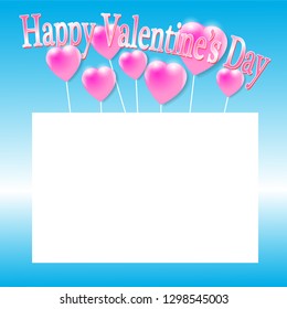 Pink vector heart for Valentine's day