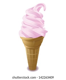 pink vector ice cream