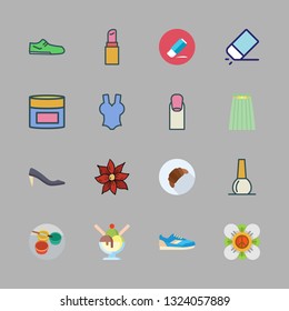 pink vector icon set