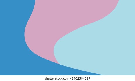 Pink vector illustration of an abstract background with wave patterns and heart shapes for a decorative Valentine's Day card design