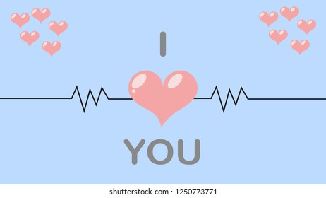 Pink Vector Love Heart.