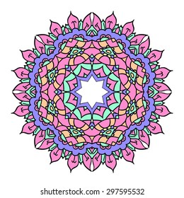 Pink vector mandala