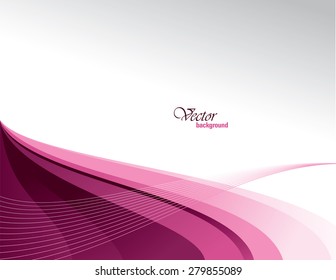 Pink Vector Modern Wavy Background. Eps10.