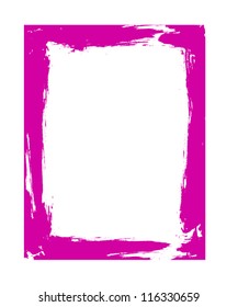 Pink vector painted Frame with white background