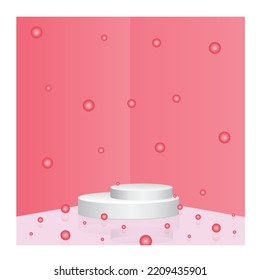 pink vector podium stage design