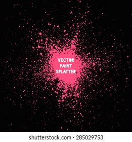 Pink vector splatter background
