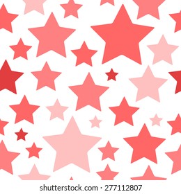 Pink vector stars pattern. Scrapbook paper.