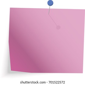 Pink vector sticker illustration isolated on white background vector illustration with a pin