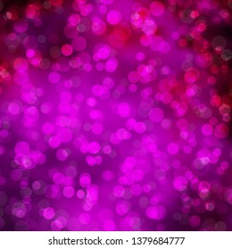 Pink vector template with circles. Illustration with set of shining colorful abstract spheres. Design for your commercials.