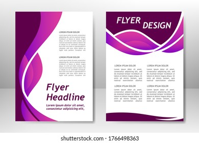 Pink vector template design for business brochure, flyer, poster, booklet, presentation, annual report, magazine cover, team educational training. A4