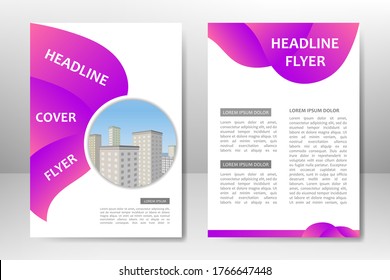 Pink vector template design for business brochure, flyer, poster, booklet, presentation, annual report, magazine cover, team educational training. A4