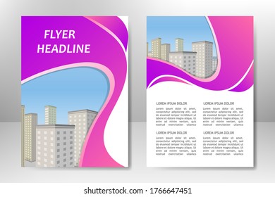 Pink vector template design for business brochure, flyer, poster, booklet, presentation, annual report, magazine cover, team educational training. A4