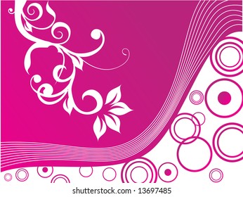 fondo de pantalla de vector rosa de temas florales sobre fondo de medio tono