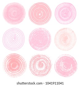 Pink Vector Watercolor Circle Texture 