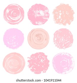 Pink vector watercolor circle texture 