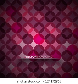Pink and Velvet retro circle pattern background