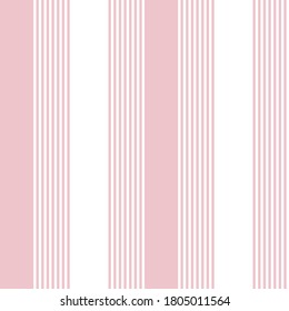 Pink vertical striped seamless pattern background suitable for fashion textiles, graphics
