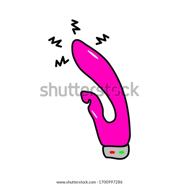 ピンクバイブレータ オーガズム用のセックスおもちゃ ディルドを持つセクシュアリティイラスト セックスショップのコンセプト 注意おもちゃのアイコン のベクター画像素材 ロイヤリティフリー