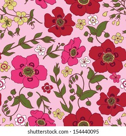 Pink Victorian Floral Seamless Pattern. Copy that square to the side and you'll get seamlessly tiling pattern which gives the resulting image ability to be repeated or tiled without visible seams.