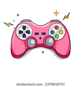pink video game controller or stick