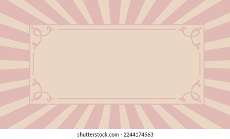 Pink vintage background with frame
