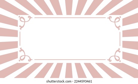 Pink vintage background with frame