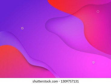Pink and violet abstract wave gradient background design vector