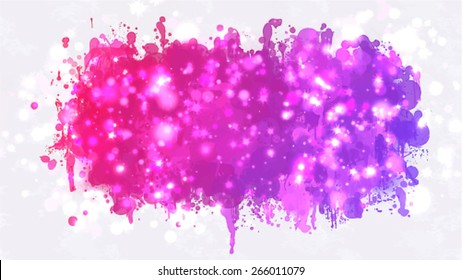 Pink and violet brush strokes background. Vector version