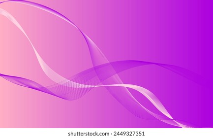 Rosa violette Linien Wellenkurven mit glattem Gradienten abstrakten Hintergrund