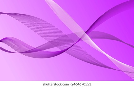 líneas violeta rosa ondulan curvas con gradiente suave fondo abstracto