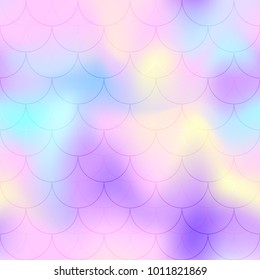 Pink violet mermaid scale vector background. Candy color iridescent background. Fish scale pattern. Seamless pattern swatch. Holographic gradient seamless pattern. Abstract texture. Mermaid skin