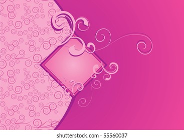 pink and violet ornate blank