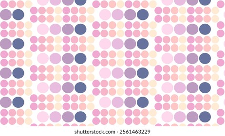 Pink Violet Pastel Tone Circle Abstract Geometric Seamless for Background,Pattern,Clothing,Tile