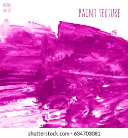 Pink, violet, purple and magenta marble vector hand painted dry brush stroke background texture frame. Oil abstract backdrop on canvas with spots and stains. Modern art, creative illustration design.